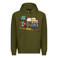 Army Green teachers change the world Premium Hoodie - Zillion Design Studio