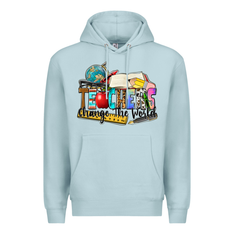 Teachers Change The World Premium Hoodie by Zillion Design Studio | Teevron