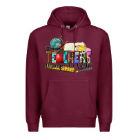 Burgundy teachers change the world Premium Hoodie - Zillion Design Studio