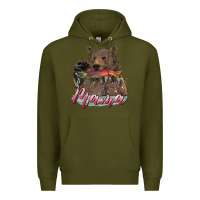 Army Green Mother's Day Mama Bear Hunting Fish Premium Hoodie - RanaPortraitStore