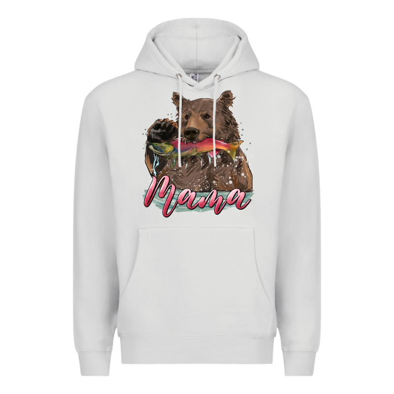 Mother's Day Mama Bear Hunting Fish Premium Hoodie by RanaPortraitStore | Teevron