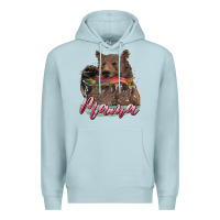 Blue Mist Mother's Day Mama Bear Hunting Fish Premium Hoodie - RanaPortraitStore