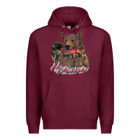 Burgundy Mother's Day Mama Bear Hunting Fish Premium Hoodie - RanaPortraitStore