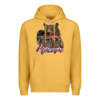 Mustard Mother's Day Mama Bear Hunting Fish Premium Hoodie - RanaPortraitStore