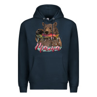 Navy Mother's Day Mama Bear Hunting Fish Premium Hoodie - RanaPortraitStore