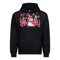 Black pink christmas let it snow Urban Hoodie - Zillion Design Studio