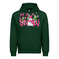 Foreset Green pink christmas let it snow Urban Hoodie - Zillion Design Studio