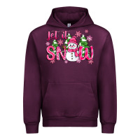 Mauve Wine pink christmas let it snow Urban Hoodie - Zillion Design Studio