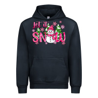 Navy pink christmas let it snow Urban Hoodie - Zillion Design Studio