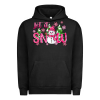 Pigment Black pink christmas let it snow Urban Hoodie - Zillion Design Studio