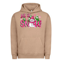 Pigment Burro pink christmas let it snow Urban Hoodie - Zillion Design Studio