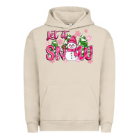 Pigment French Oak pink christmas let it snow Urban Hoodie - Zillion Design Studio