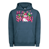 Pigment Midnight Navy pink christmas let it snow Urban Hoodie - Zillion Design Studio