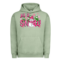 Pigment Oil Green pink christmas let it snow Urban Hoodie - Zillion Design Studio