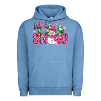 Pigment Pebble Blue pink christmas let it snow Urban Hoodie - Zillion Design Studio