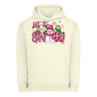 Pigment Pistachio pink christmas let it snow Urban Hoodie - Zillion Design Studio