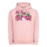 Pigment Salmon pink christmas let it snow Urban Hoodie - Zillion Design Studio