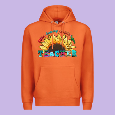 Teacher Sunflower Listen Encourage Motivate Inspir Premium Hoodie Designed By Zillion Design Studio