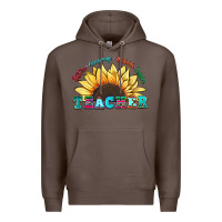 Coffee teacher sunflower listen encourage motivate inspir Premium Hoodie - Zillion Design Studio