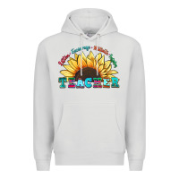 Dove Grey teacher sunflower listen encourage motivate inspir Premium Hoodie - Zillion Design Studio