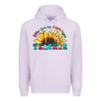 Lilac teacher sunflower listen encourage motivate inspir Premium Hoodie - Zillion Design Studio