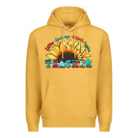 Mustard teacher sunflower listen encourage motivate inspir Premium Hoodie - Zillion Design Studio