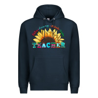 Navy teacher sunflower listen encourage motivate inspir Premium Hoodie - Zillion Design Studio
