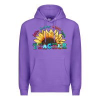 Purple teacher sunflower listen encourage motivate inspir Premium Hoodie - Zillion Design Studio