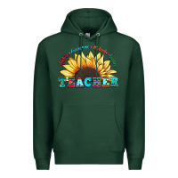 Sports Green teacher sunflower listen encourage motivate inspir Premium Hoodie - Zillion Design Studio