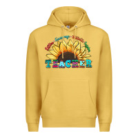 Antique Gold teacher sunflower listen encourage motivate inspir Premium Hoodie - Zillion Design Studio
