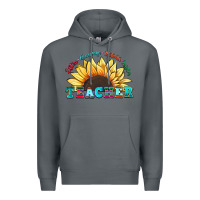 Rock teacher sunflower listen encourage motivate inspir Premium Hoodie - Zillion Design Studio