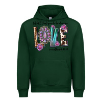 Forest Green western let all that you do be done in love with g Urban Hoodie - texasbilliewilder