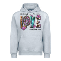 Heather Grey western let all that you do be done in love with g Urban Hoodie - texasbilliewilder