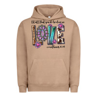 Pigment Burro western let all that you do be done in love with g Urban Hoodie - texasbilliewilder