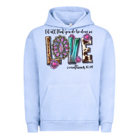Pigment Grape Ice western let all that you do be done in love with g Urban Hoodie - texasbilliewilder