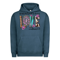 Pigment Midnight Navy western let all that you do be done in love with g Urban Hoodie - texasbilliewilder