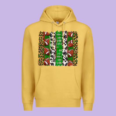 Football Brush Strokes Premium Hoodie Designed By Texasbilliewilder