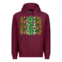 Burgundy football brush strokes Premium Hoodie - texasbilliewilder