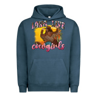 Pigment Midnight Navy western long live cowgirls Urban Hoodie - texasbilliewilder