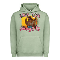 Pigment Oil Green western long live cowgirls Urban Hoodie - texasbilliewilder