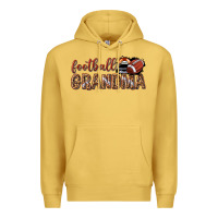 Antique Gold football grandma with leopard Premium Hoodie - texasbilliewilder