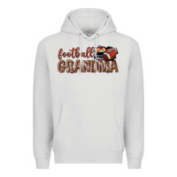 Dove Grey football grandma with leopard Premium Hoodie - texasbilliewilder