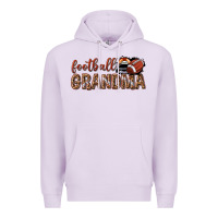 Lilac football grandma with leopard Premium Hoodie - texasbilliewilder