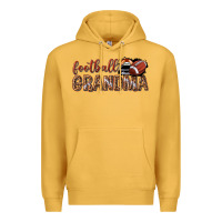Mustard football grandma with leopard Premium Hoodie - texasbilliewilder