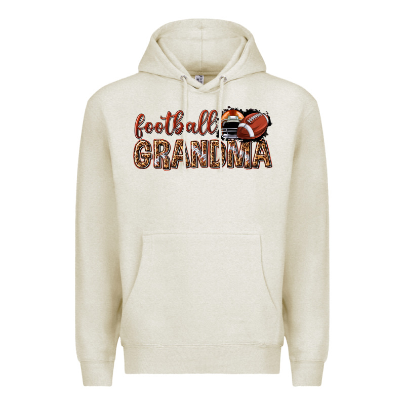 Football Grandma With Leopard Premium Hoodie by texasbilliewilder | Teevron