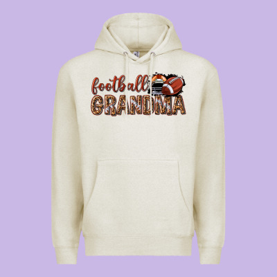 Football Grandma With Leopard Premium Hoodie Designed By Texasbilliewilder