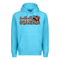 Ocean Blue football grandma with leopard Premium Hoodie - texasbilliewilder
