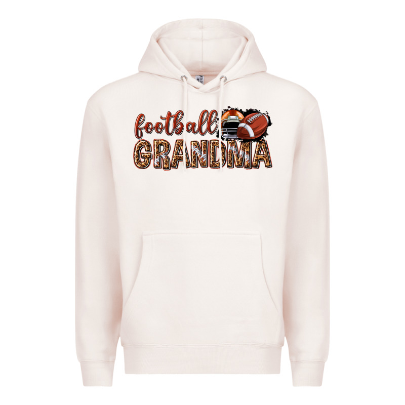 Football Grandma With Leopard Premium Hoodie by texasbilliewilder | Teevron