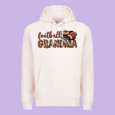 Football Grandma With Leopard Premium Hoodie Designed By Texasbilliewilder