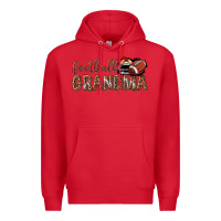 Red football grandma with leopard Premium Hoodie - texasbilliewilder